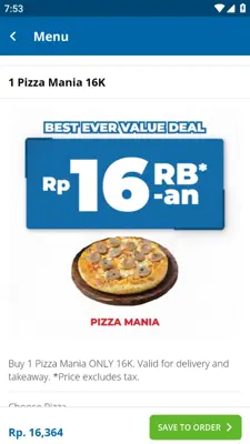 Domino's Pizza Indonesia android App screenshot 3